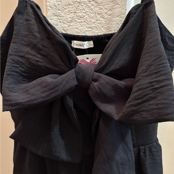 Timing Black Bow Dress - Picture 2 of 3
